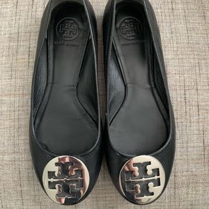 Tory Burch black Reva flats
